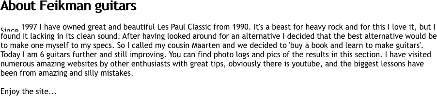 About Feikman guitars